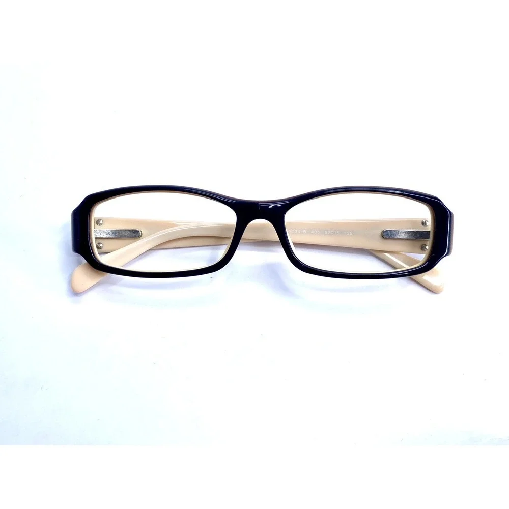 Versace Black Brown Beige Rectangular Eyeglasses Italy MOD 3034B 405 52 15 135